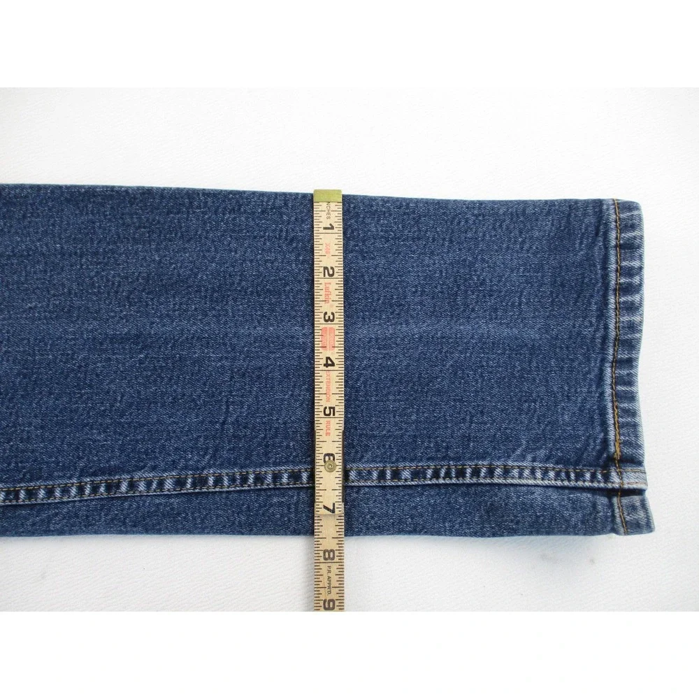 Levi's 514 Straight Fit Jeans Mens 36x34 Blue Dark Wash Stretch Denim Pant